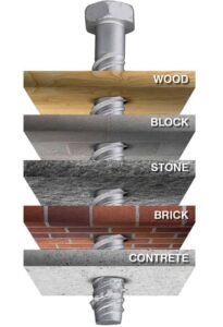 M-Bolt is suitable for fixing into various materials like concrete, brick, stone and wood etc